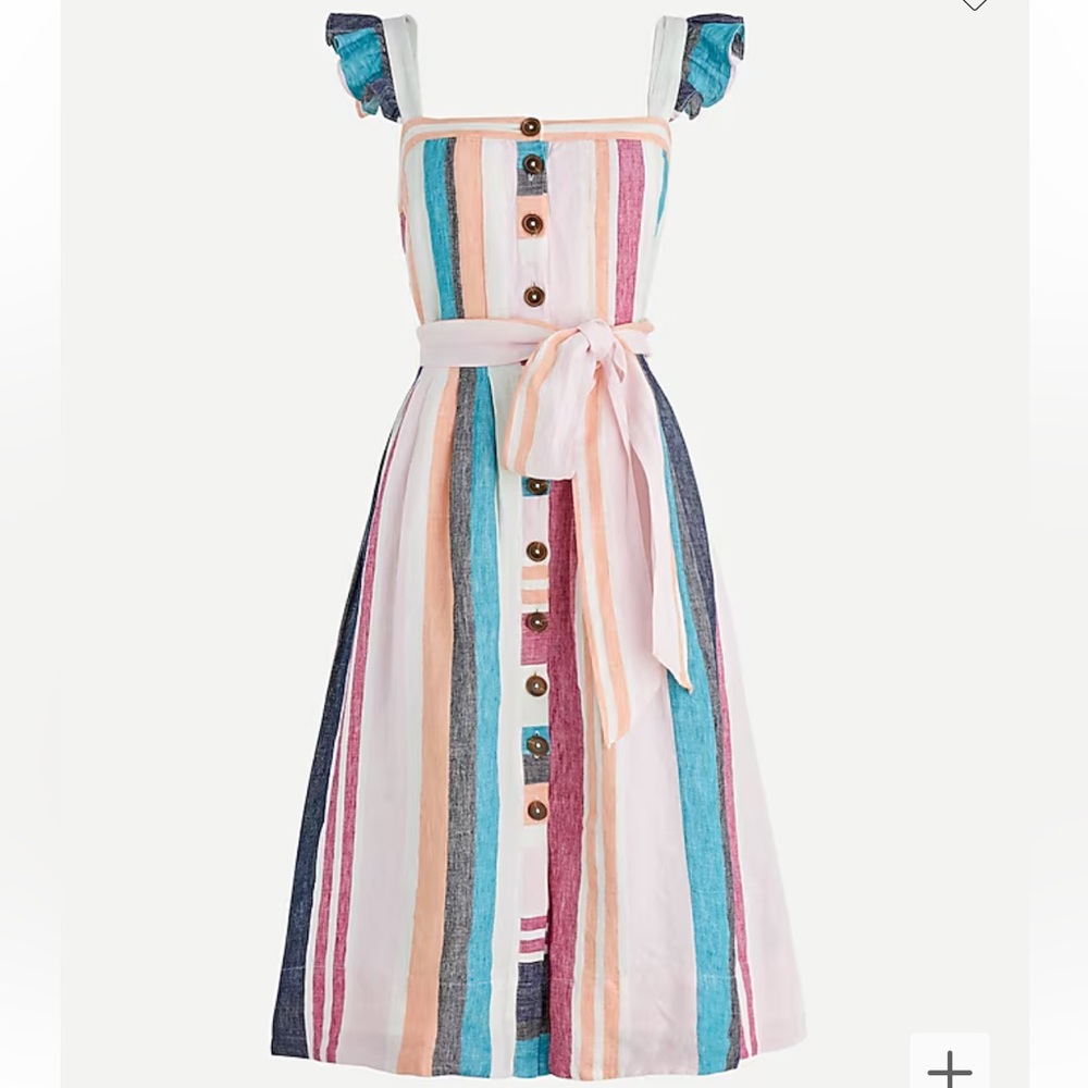 J CREW MIDI STRIPE DRESS